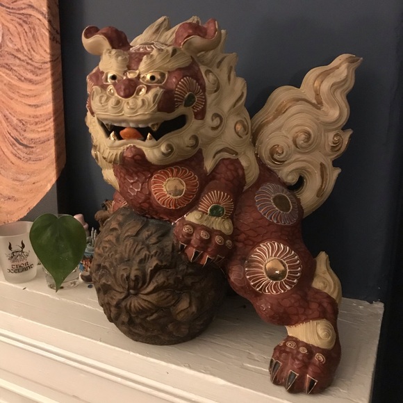 VTG Satsuma Porcelain Komainu Foo Dog Lion - Picture 2 of 16